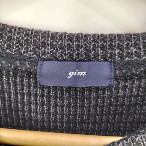 ジム gim ハイゲージ コットンポリ クルーネック ニット レディース JPN:M