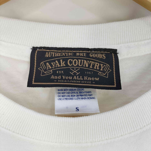 AyAk COUNTRY ロゴプリント クルーネック Tシャツ メンズ import:S