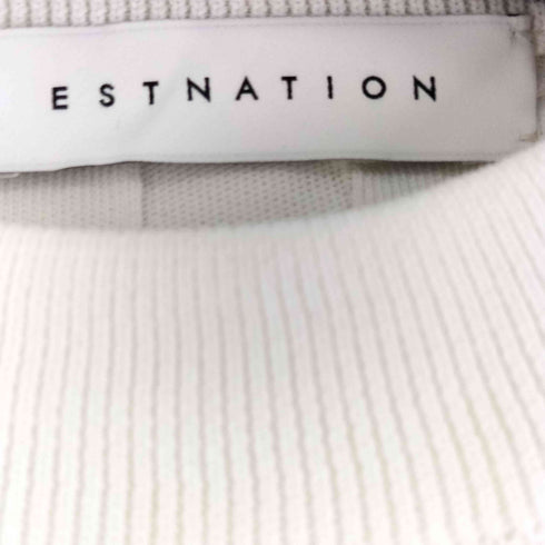 エストネーション ESTNATION エコポリエステルクルーネックニット レディース JPN:L