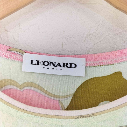 レオナール LEONARD シルク100 総柄 カットソー レディース FR:40
