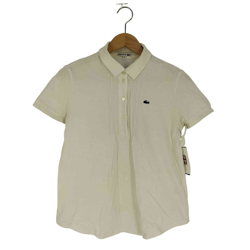 ラコステ LACOSTE ロゴワッペン プリーツ 鹿の子ポロシャツ レディース EUR:40