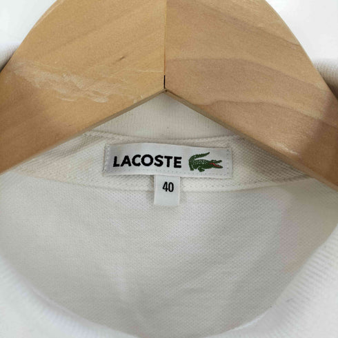 ラコステ LACOSTE ロゴワッペン プリーツ 鹿の子ポロシャツ レディース EUR:40