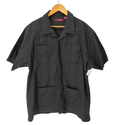 SOBRINO キューバシャツ 開襟 刺繍入り オープンカラー メンズ import:XL