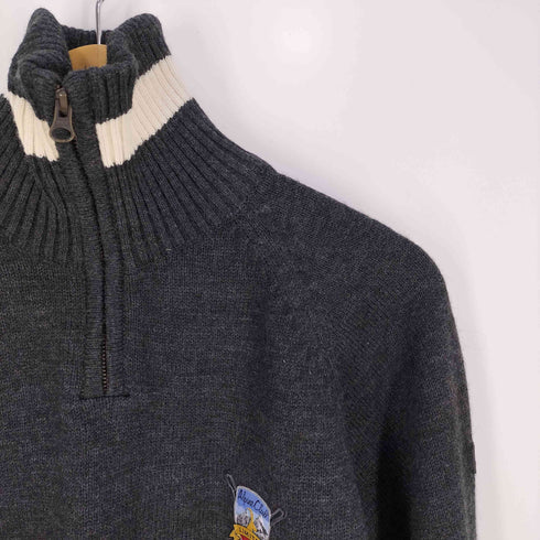 ALPINE CLUB SWITZERLAND メリノウール ハーフジップニット メンズ import:M