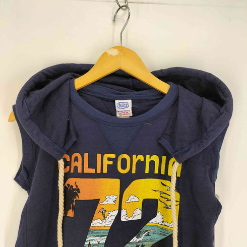 US RAGS USA製 ナンバリング プリント プルオーバー ノースリーブ パーカー メンズ import:S