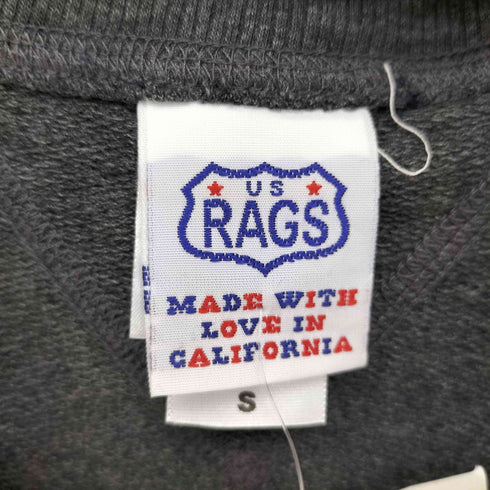 US RAGS USA製 ナンバリング プリント プルオーバー ノースリーブ パーカー メンズ import:S