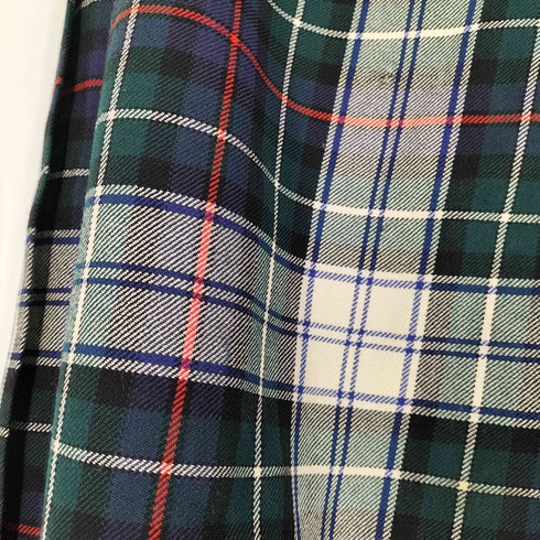 PURE VIRGIN WOOL タータンチェック ラップスカート レディース
