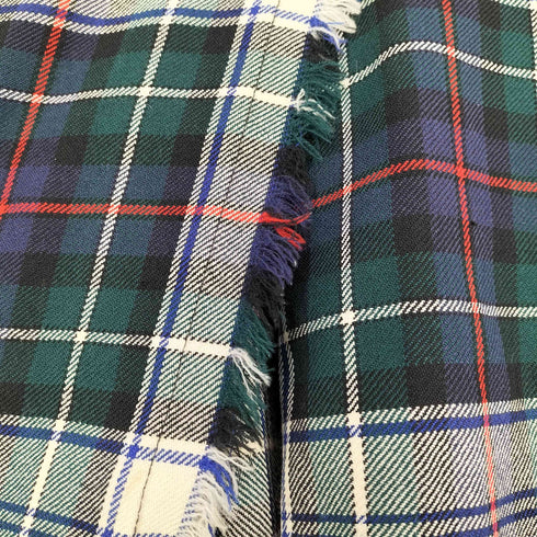 PURE VIRGIN WOOL タータンチェック ラップスカート レディース
