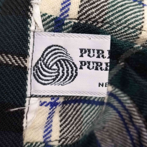 PURE VIRGIN WOOL タータンチェック ラップスカート レディース