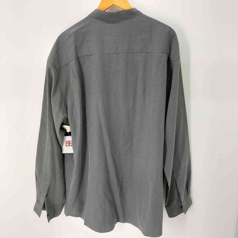 アルファニ ALFANI 千鳥格子柄バンドカラーシャツ メンズ import:XL