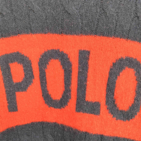 ポロラルフローレン POLO RALPH LAUREN フロントデザインケーブルニットセーター レディース import:S