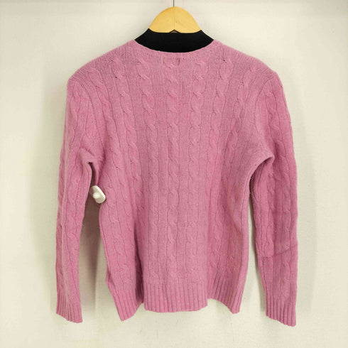 ポロラルフローレン POLO RALPH LAUREN スモールポニー刺繍カシミヤ混ケーブルニットセーター レディース import:M