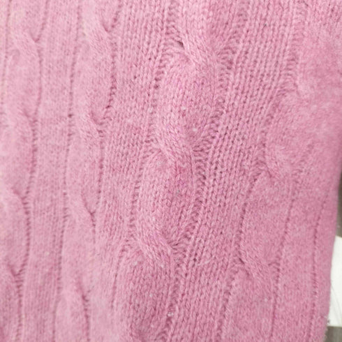 ポロラルフローレン POLO RALPH LAUREN スモールポニー刺繍カシミヤ混ケーブルニットセーター レディース import:M