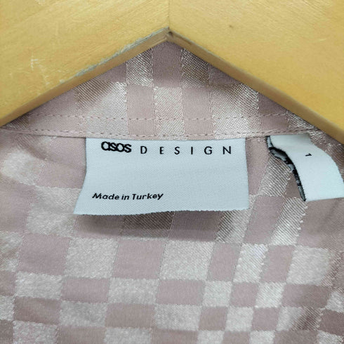 OISOS レーヨン混 チェック柄 開襟シャツ メンズ import:L