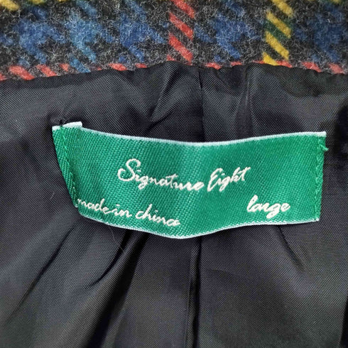 Signature Eight チェック ダブルライダースジャケット レディース import:L