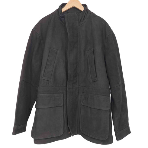 ザラ ZARA buffalo leather リラックスフィット レザーパーカ メンズ import:L