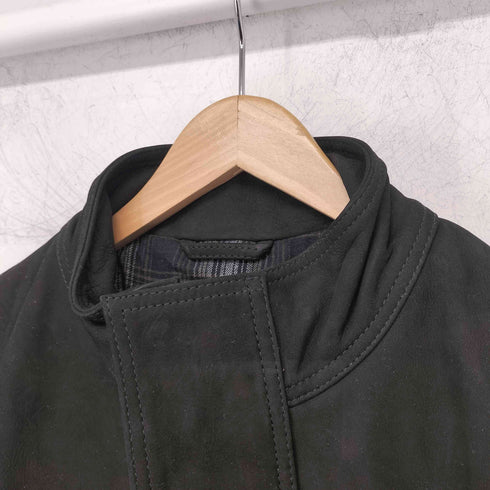 ザラ ZARA buffalo leather リラックスフィット レザーパーカ メンズ import:L
