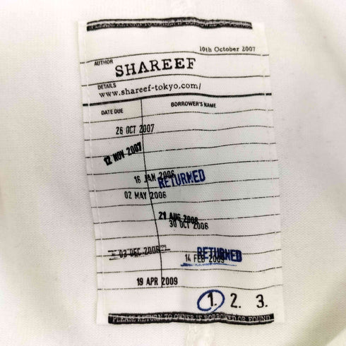 シャリーフ SHAREEF BARCODE BIG POLO SHIRTS メンズ JPN:1