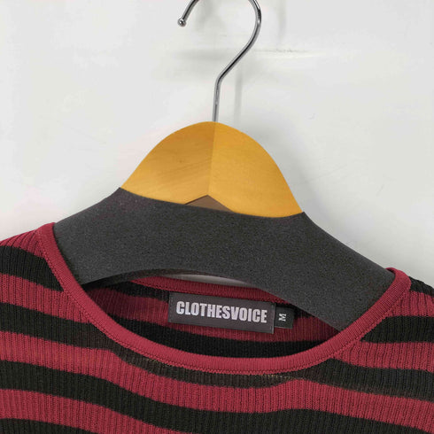 CLOTHESVOICE アシンメトリー サイドジップ ボーダー カットソー Y2K レディース import:M