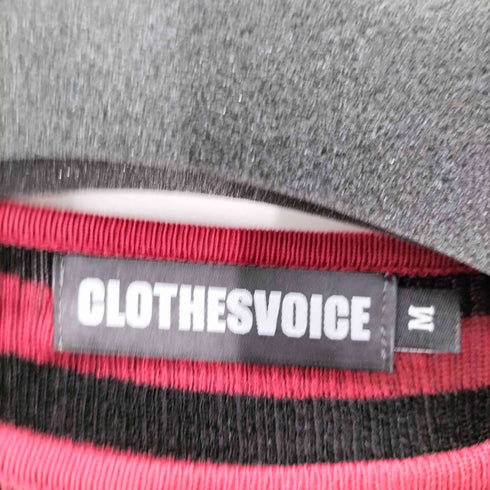CLOTHESVOICE アシンメトリー サイドジップ ボーダー カットソー Y2K レディース import:M