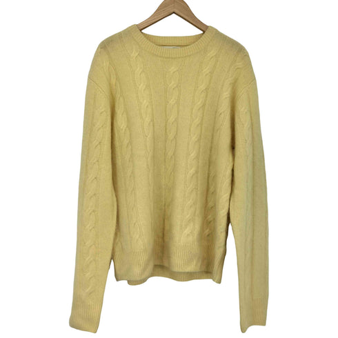 ザラ ZARA ブラッシュドテクスチャーケーブルニットセーター メンズ import:M