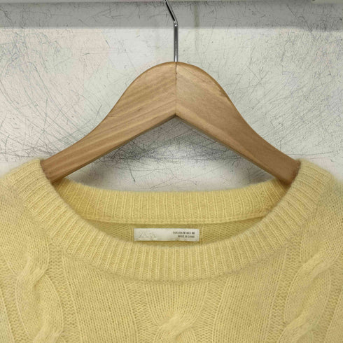 ザラ ZARA ブラッシュドテクスチャーケーブルニットセーター メンズ import:M