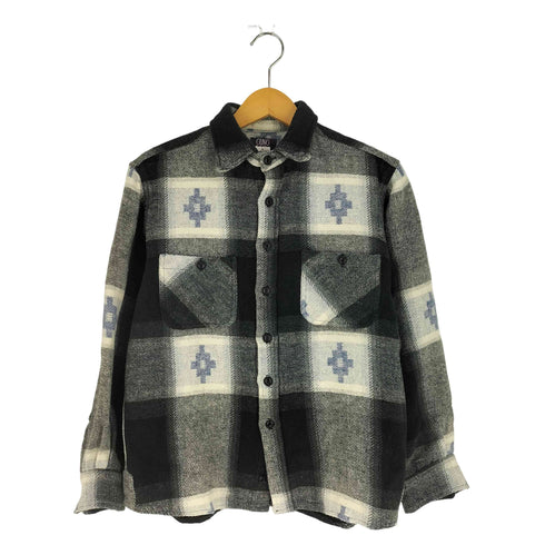 ガンホー GUNG HO 90S 旧タグ USA製 ネイティブ オンブレチェック ネルシャツ メンズ import:XL