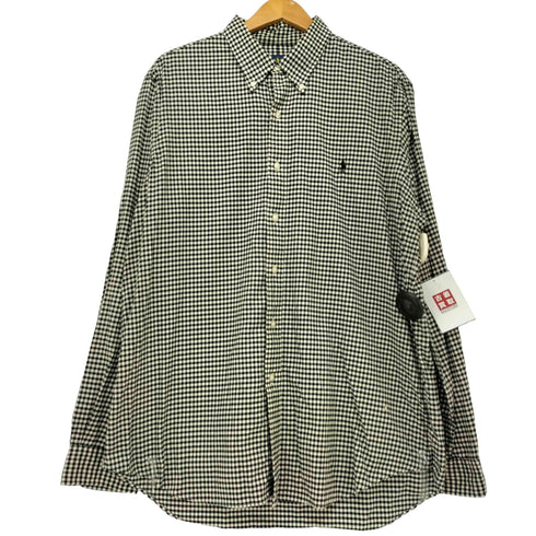 ラルフローレン RALPH LAUREN ギンガムチェック ポニー刺繍 ロングスリーブボタンダウンシャツ メンズ import:L