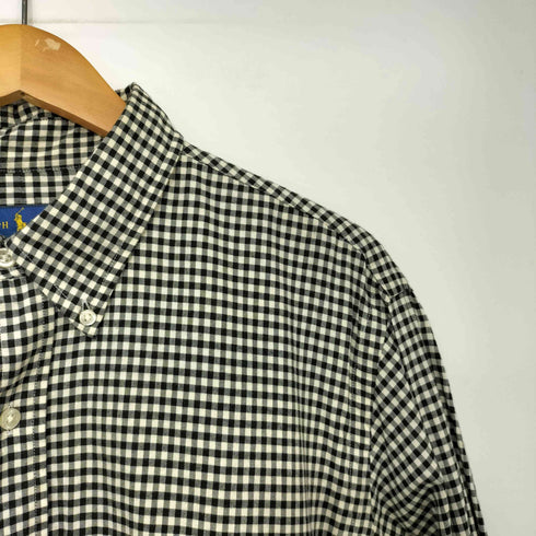 ラルフローレン RALPH LAUREN ギンガムチェック ポニー刺繍 ロングスリーブボタンダウンシャツ メンズ import:L