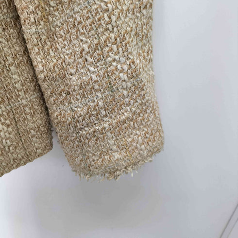 タルボット TALBOTS USA製 ノーカラーツイードジャケット レディース 8