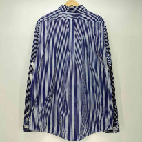ラルフローレン RALPH LAUREN 90S ストライプ柄 ポニー刺繍 ロングスリーブボタンダウンシャツ メンズ XXL