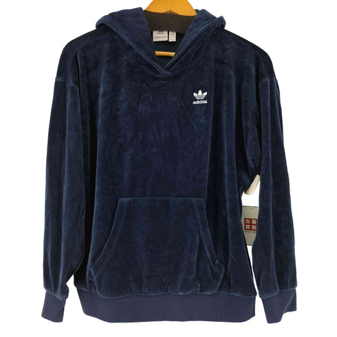 アディダスオリジナルス adidas Originals ベロア トレフォイル プルオーバーパーカー レディース import:M