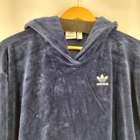 アディダスオリジナルス adidas Originals ベロア トレフォイル プルオーバーパーカー レディース import:M