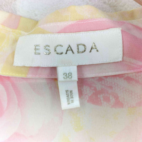 エスカーダ ESCADA 花柄 シアー ワンピース レディース 38