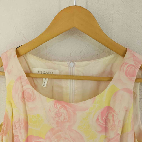 エスカーダ ESCADA 花柄 ノースリーブ ワンピース レディース 40