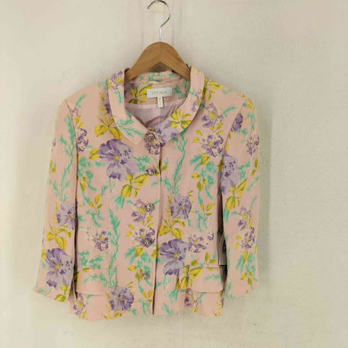 エスカーダ ESCADA シルク100 花柄 セットアップ レディース 38