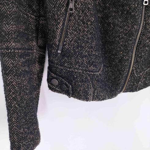 ザラ ZARA 裏ボア ライダース ヘリンボーン Trafaluc Jacket トラフィックジャケット レディース import:M