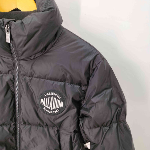 パラディウム PALLADIUM LYON FRANCE バックプリント クロップド 短丈 ロゴワッペン ダウンジャケット レディース import:S