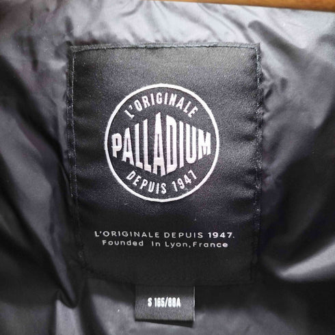 パラディウム PALLADIUM LYON FRANCE バックプリント クロップド 短丈 ロゴワッペン ダウンジャケット レディース import:S