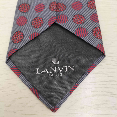 ランバン LANVIN ドット柄 シルクネクタイ メンズ