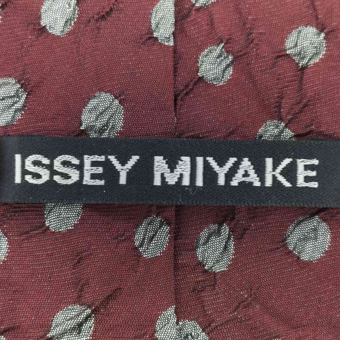 イッセイミヤケ ISSEY MIYAKE シワ加工 ドット柄 コットンネクタイ メンズ