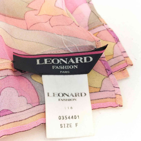 レオナール LEONARD シルク100 総柄 スカーフ レディース FREE