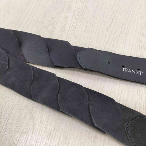 TRANSIT イタリア製 本革 ツイストデザインベルト メンズ