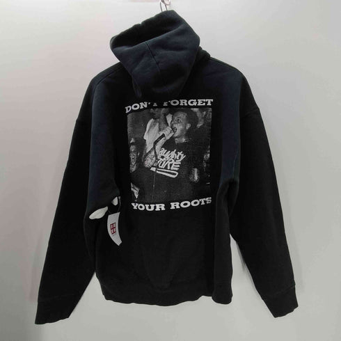 90-00S FRUIT OF THE LOOM ボディ HEAVY 2枚タグ DON'T FORGET YOUR ROOTS バック プリント プルオーバー パーカー メンズ import:XL