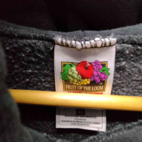 90-00S FRUIT OF THE LOOM ボディ HEAVY 2枚タグ DON'T FORGET YOUR ROOTS バック プリント プルオーバー パーカー メンズ import:XL
