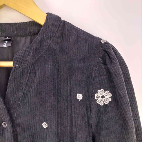 VASTAND 刺繍 コーデュロイ ティアードワンピース レディース import:L
