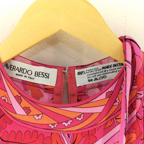 AVERARDO BESSI イタリア製 シルク100 花柄 ワンピース レディース 8