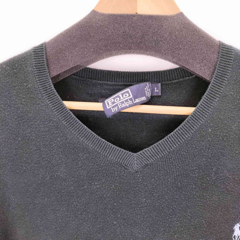ポロバイラルフローレン Polo by RALPH LAUREN PIMA COTTON スモールポニー刺繍 Vネックニット メンズ JPN:L
