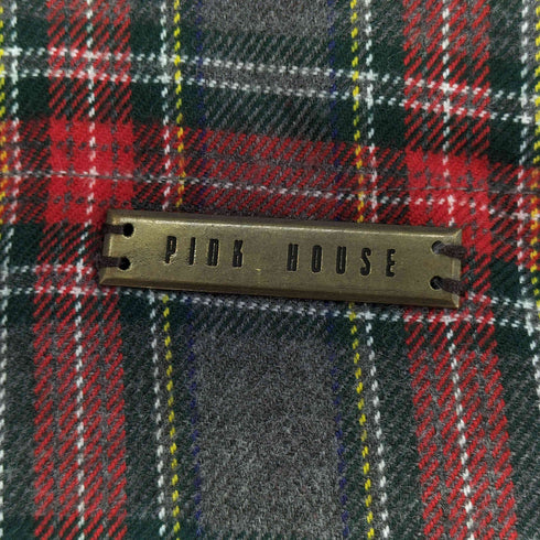 ピンクハウス PINK HOUSE チェック柄 ファー付き ダウンジャケット レディース import:M