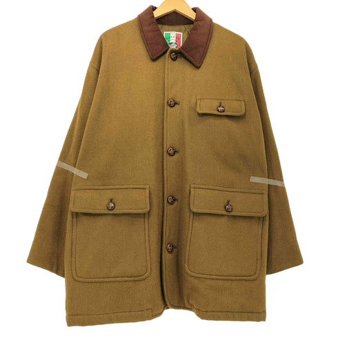 BLUEKEY REFINDE 生地切り替え クルミボタン 裏地キルティング ウール混カバーオールジャケット メンズ import:M